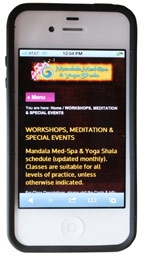 Mobile website for Mandala medspa by FotoFiction